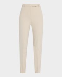 Bistretch High-Waist Tapered Crop Pants