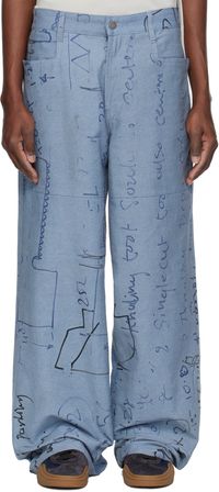 Serapis Blue Engine Board Sailor Trousers