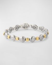 Sterling Silver and 18K Yellow Gold Bracelet