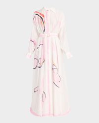 Pennar Belted Long-Sleeve Maxi Dress