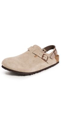 Birkenstock Tokio II Suede Clogs Taupe 46