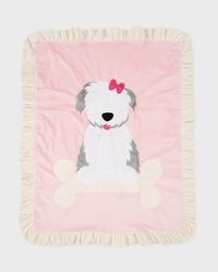 Puppy Love Plush Baby Blanket, Pink