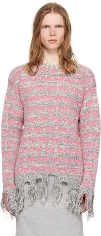 Ashley Williams Gray & Pink Reaper Sweater