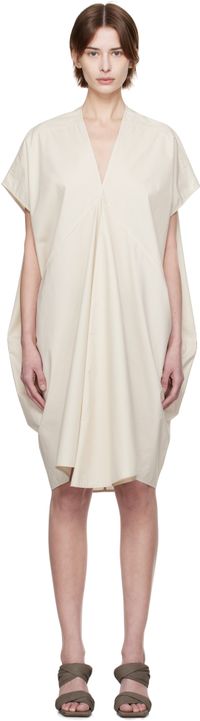 Rick Owens Robe courte à manches courtes TommyKite blanc cassé - Hollywood