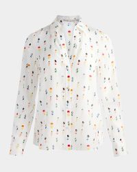 Beach Club Eloise Button-Front Blouse