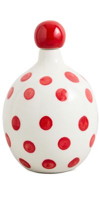 Zafferano Lido Ceramic Bottle Red Polka Dot One Size