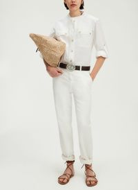 Pablo - Jean droit en coton mélangé - Taille 42 - Beige
