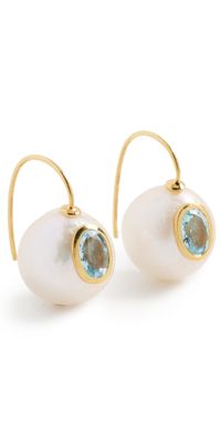 Lizzie Fortunato Pearl Pablo Earrings Blue Topaz One Size