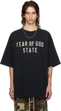 Fear of God ESSENTIALS Black Crewneck T-shirt