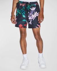 Men's Flower-Print Boardshorts