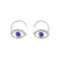 Agnes De Verneuil - Boucles d'oreilles œil ajna et pierre lapis lazuli - Taille Unique - Argent