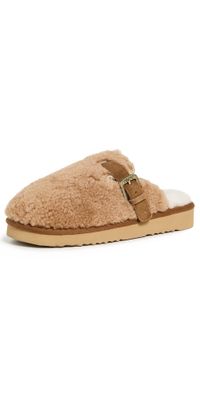 MOU Curly Mou Slippers Cognac 40