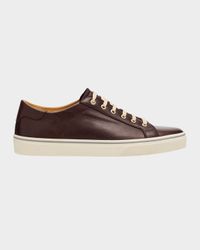Men's Vulcanized-Sole Leather Low-Top Sneakers