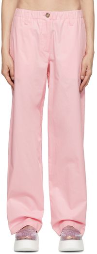 MSGM Pink Cotton Trousers