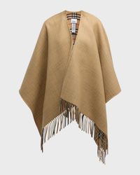 Charlotte Check Wool Cape