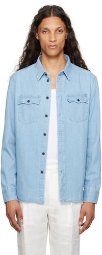 TOM FORD Blue Faded Denim Shirt