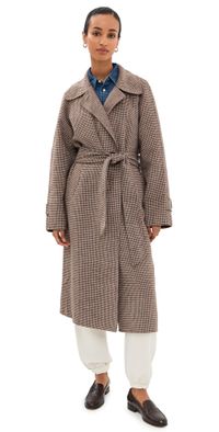 Varley Tomlinson Belted Long Coat Deep Taupe/Sandshell Micro M