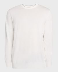 Men's Cotton Tipped Crewneck Sweater