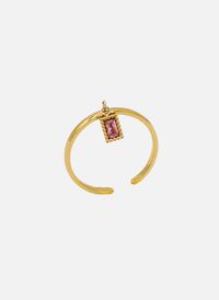 Aec Paris - Bague fine divya rectangle - Taille Unique - Rose