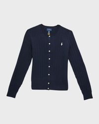 Girl's Mini Cable-Knit Cardigan, Size S-XL