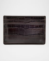 Men's Exotic Line Croc-Embossed Leather Card Case