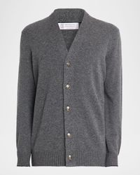Men's V-Neck Cashmere Cardigan