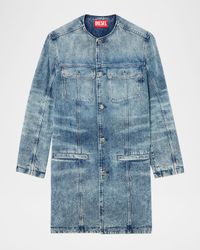 Men's Long Denim Jacket