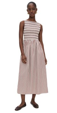 Hill House Home The Cosima Nap Dress Stripe, Rust L