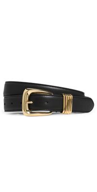 Veronica Beard Arch Belt Black/Gold S
