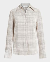 Plaid Button-Front Shirt