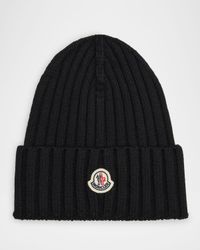Ribbed Wool Logo Beanie