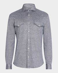 Men's Cotton and Linen Western Shirt