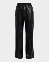 Calie Alt-Leather Drawstring Pants