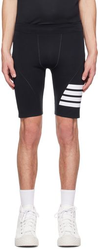 Thom Browne Navy 4-Bar Compression Shorts