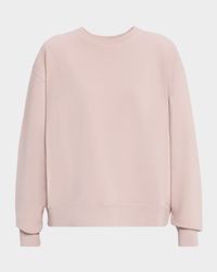 Reverse Logo Cotton Crewneck Sweatshirt