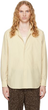 AURALEE Yellow Washed Finx Twill Shirt