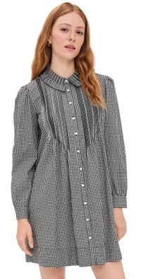 Birds of Paradis Olive Dress Onyx Check XS