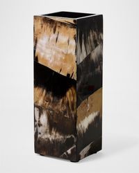 Horn Veneer 16" Square Vase