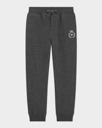 Boy's DG Cotton Melange Jog Pants, Size 8-14