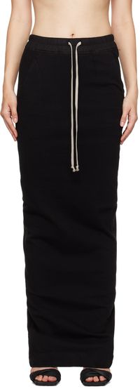 Rick Owens DRKSHDW Jupe colonne longue à enfiler noire - Porterville