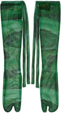 Ottolinger SSENSE Exclusive Green Mesh Tabi Socks