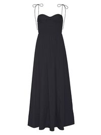 Women's Landry Shoulder-Tie Smocked Maxi Dress - Black - Size XL