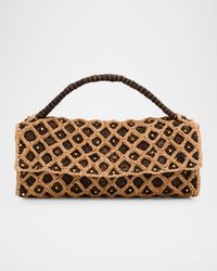 Vakona Beaded Woven Clutch Bag
