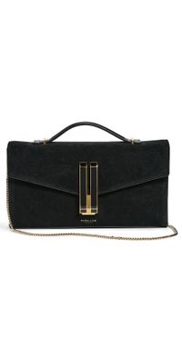 DeMellier Vancouver Clutch Handbag Black/Black w/ Enamel One Size