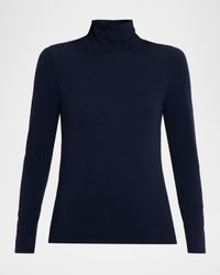 Turtleneck Sheer Knit Pullover