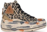 R13 Baskets montantes Kurt brun et noir