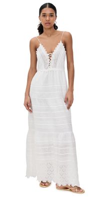 LoveShackFancy Terria Dress Optic White XXS