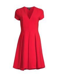 Women's Paneled Fit-And-Flare Minidress - Red - Size 4