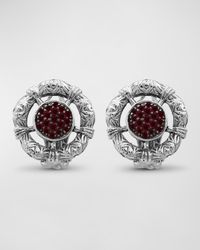 Ruby Earrings in Sterling Silver