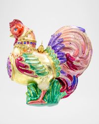 Lavish Rooster Christmas Ornament